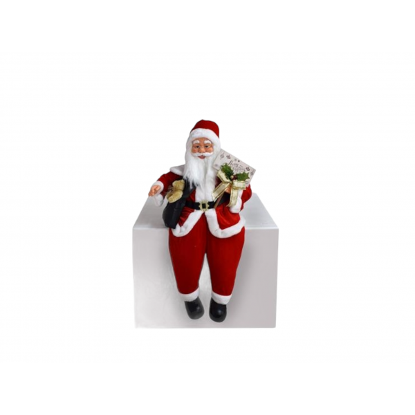 Babbo Natale Seduto con Cartello